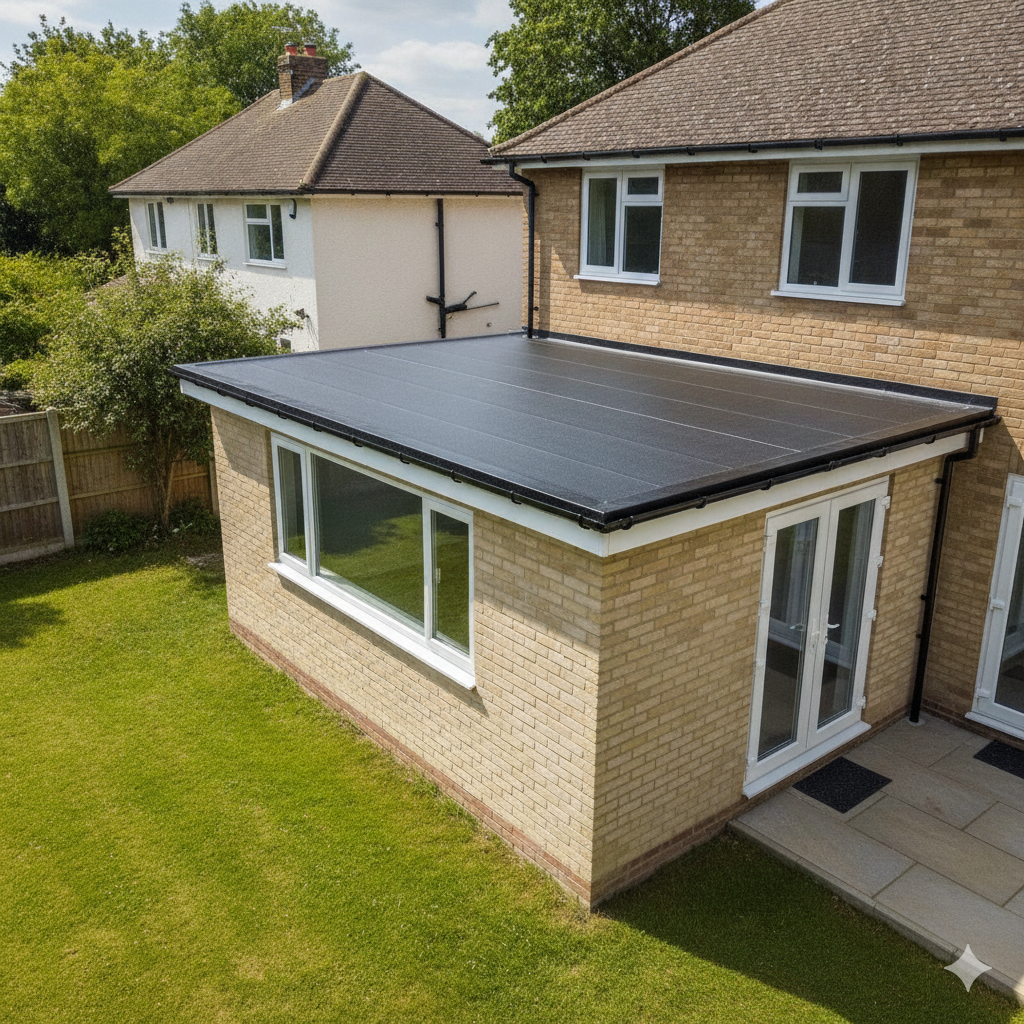 Felt flat roof
